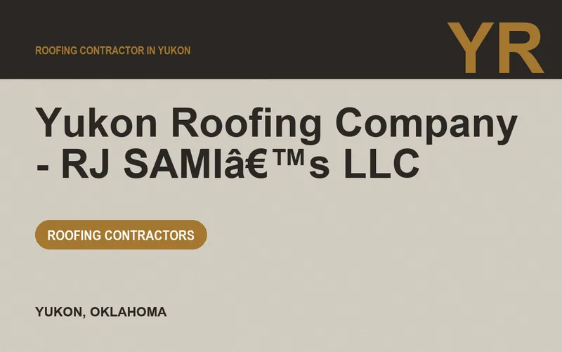 Yukon Roofing Company - RJ SAMIâ€™s LLC in Yukon, Oklahoma