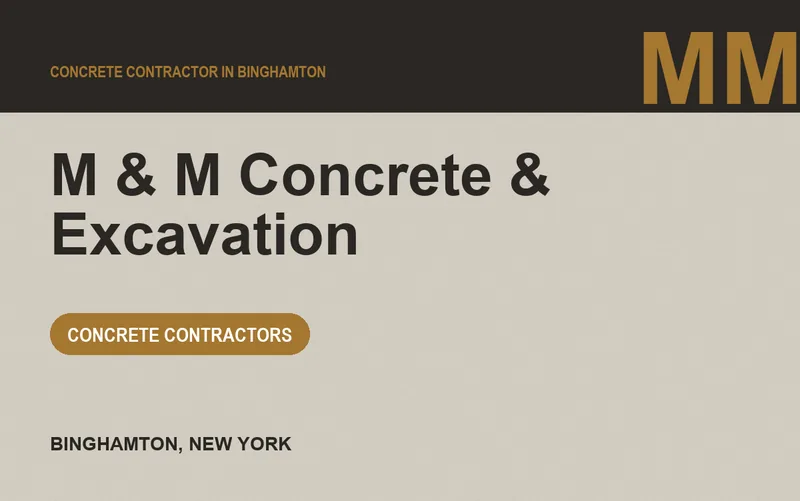 M & M Concrete & Excavation in Binghamton, New York