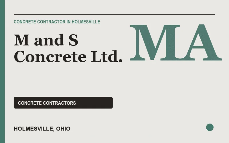 M and S Concrete Ltd. in Holmesville, Ohio