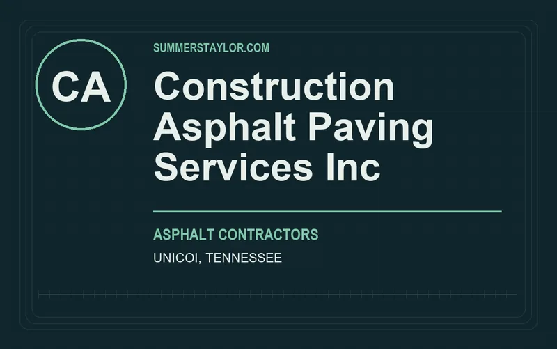 Construction Asphalt Paving Services Inc in Unicoi, Tennessee