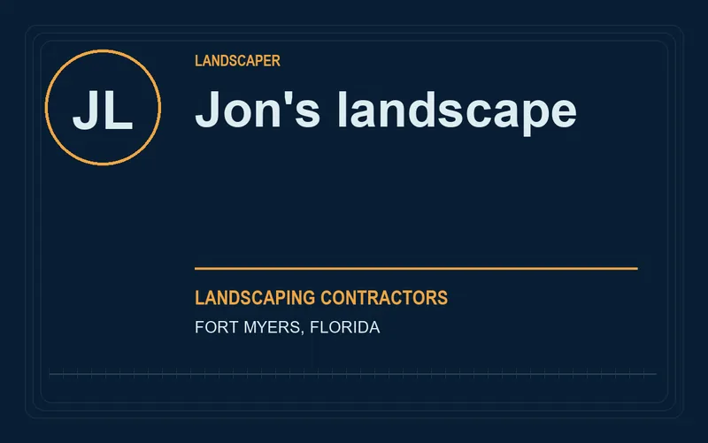 Jon's landscape in Fort Myers, Florida