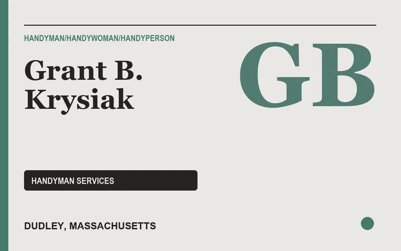 Grant B. Krysiak in Dudley, Massachusetts