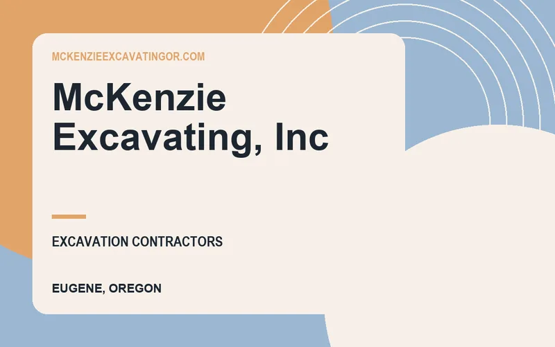 McKenzie Excavating, Inc in Eugene, Oregon
