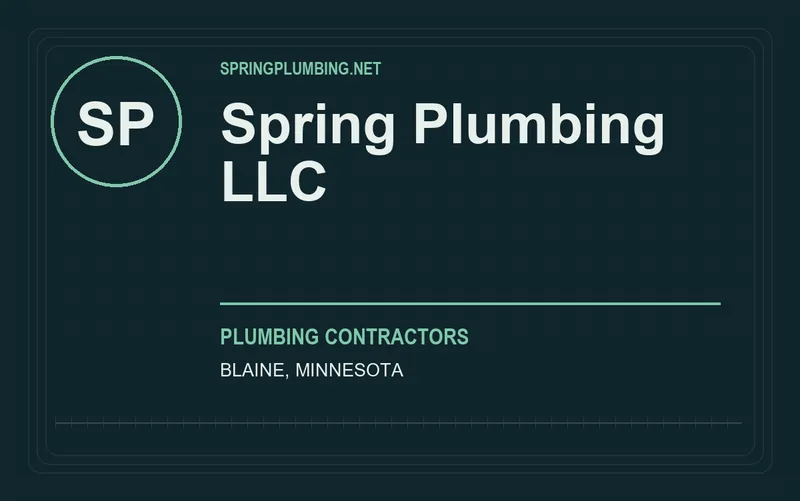 Spring Plumbing LLC in Blaine, Minnesota