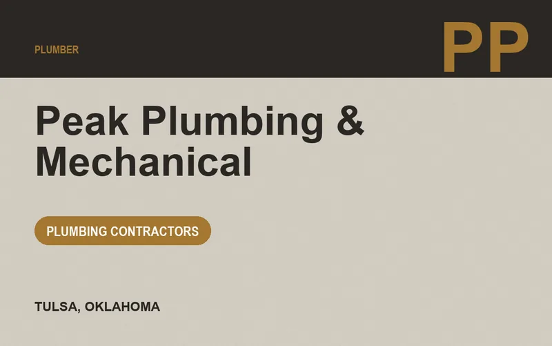 Peak Plumbing & Mechanical in Tulsa, Oklahoma