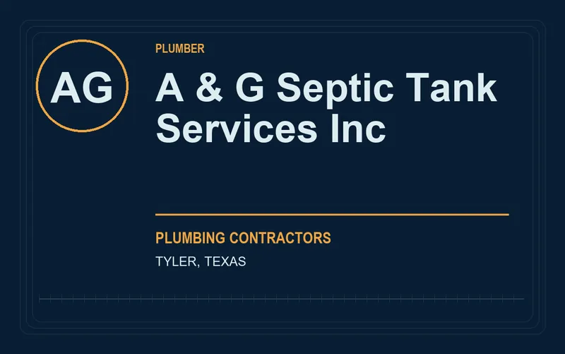 A & G Septic Tank Services Inc in Tyler, Texas