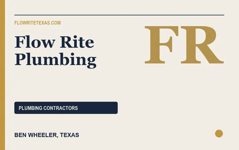 Flow Rite Plumbing in Ben Wheeler, Texas