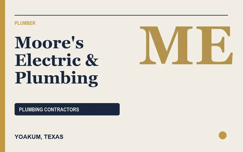 Moore's Electric & Plumbing in Yoakum, Texas