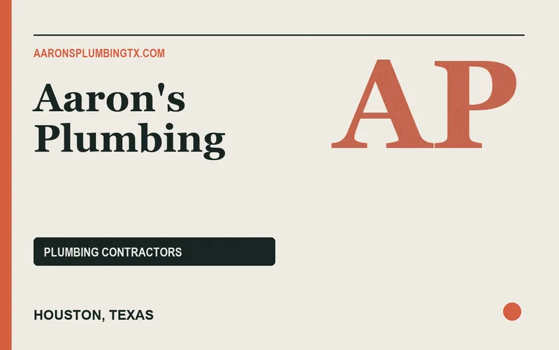 Aaron's Plumbing in Houston, Texas
