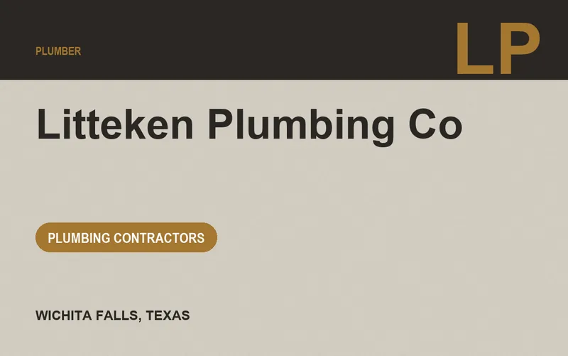 Litteken Plumbing Co in Wichita Falls, Texas