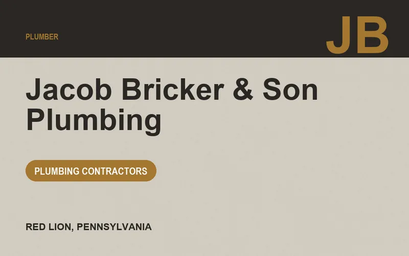 Jacob Bricker & Son Plumbing in Red Lion, Pennsylvania