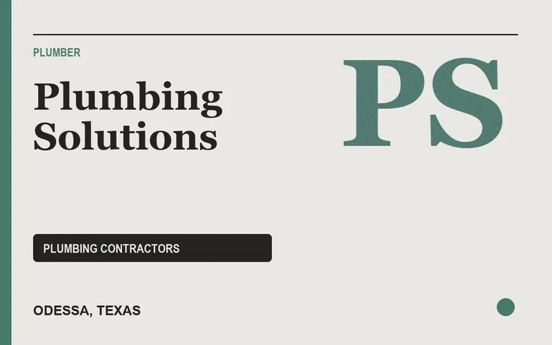 Plumbing Solutions in Odessa, Texas