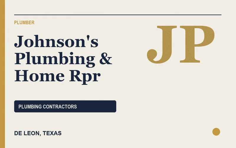 Johnson's Plumbing & Home Rpr in De Leon, Texas