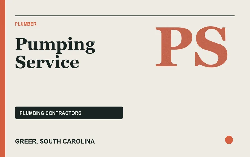 Pumping Service in Greer, South Carolina