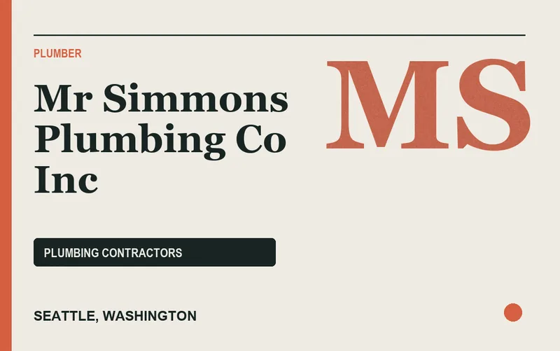 Mr Simmons Plumbing Co Inc in Seattle, Washington