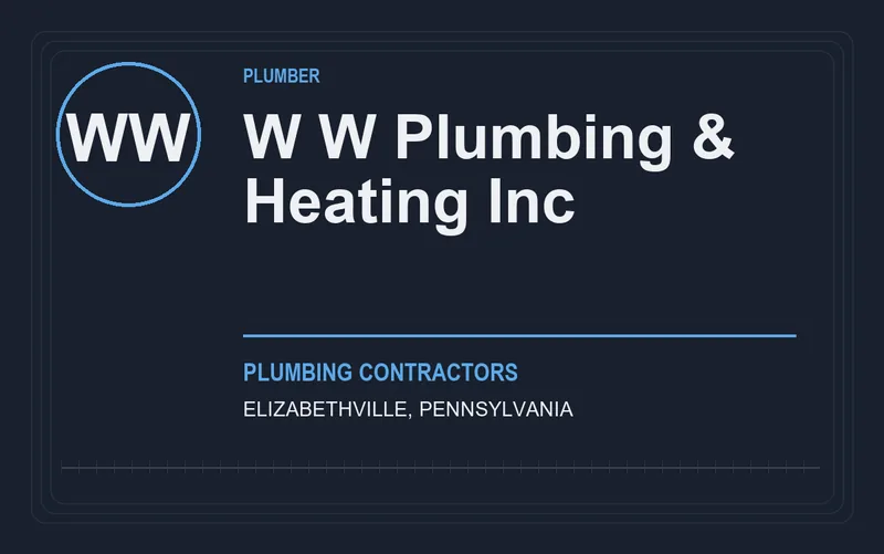W W Plumbing & Heating Inc in Elizabethville, Pennsylvania