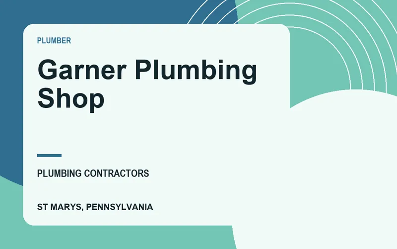 Garner Plumbing Shop in St Marys, Pennsylvania