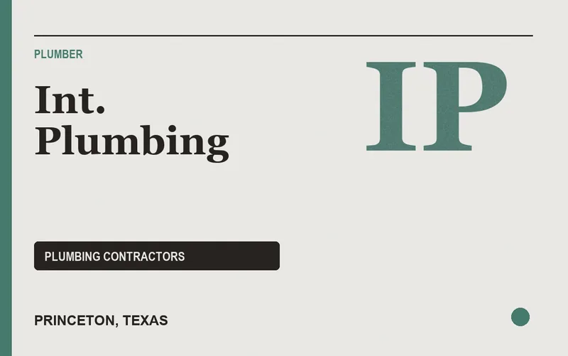Int. Plumbing in Princeton, Texas