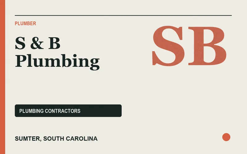 S & B Plumbing in Sumter, South Carolina