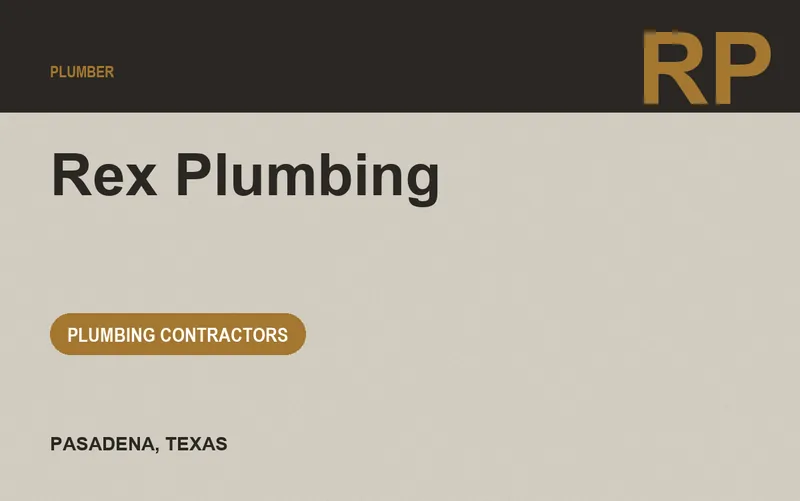 Rex Plumbing in Pasadena, Texas
