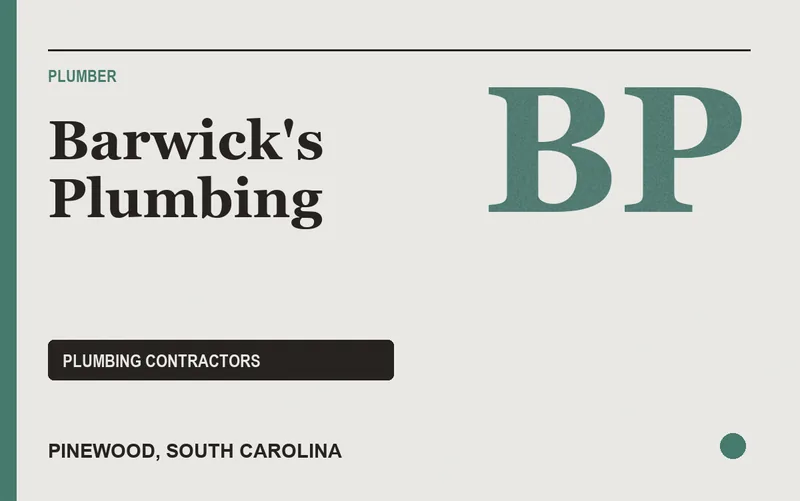 Barwick's Plumbing in Pinewood, South Carolina