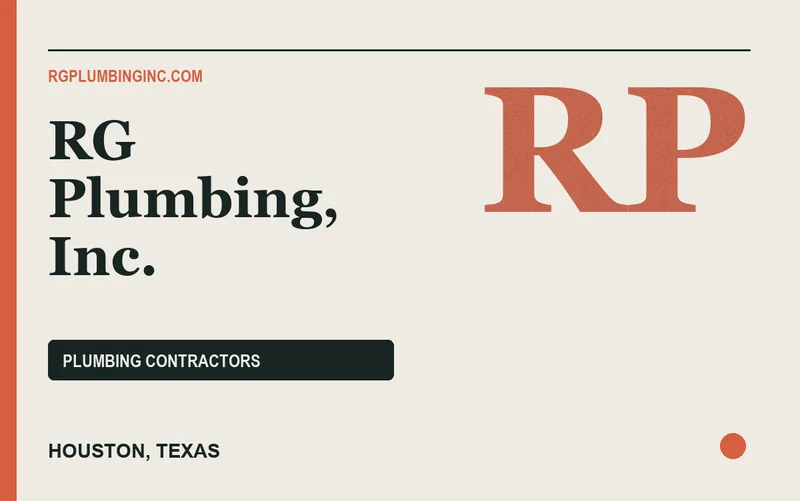RG Plumbing, Inc. in Houston, Texas
