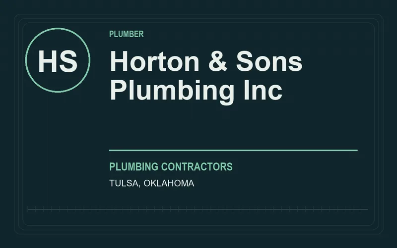 Horton & Sons Plumbing Inc in Tulsa, Oklahoma