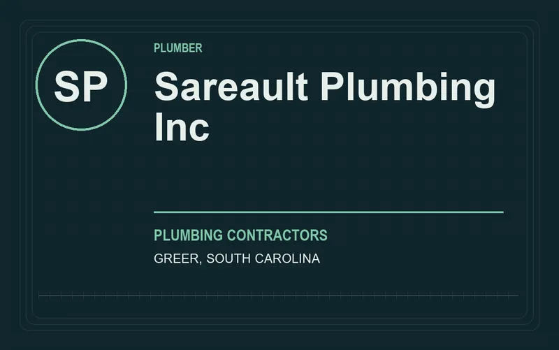 Sareault Plumbing Inc in Greer, South Carolina