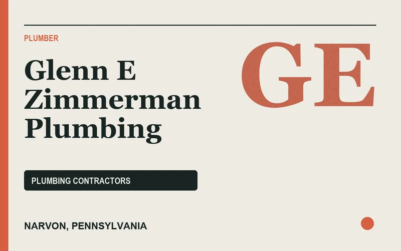 Glenn E Zimmerman Plumbing in Narvon, Pennsylvania