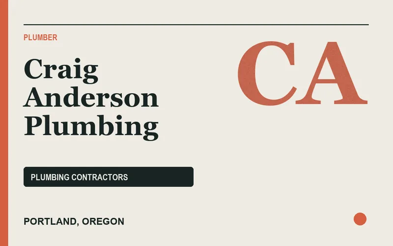 Craig Anderson Plumbing in Portland, Oregon