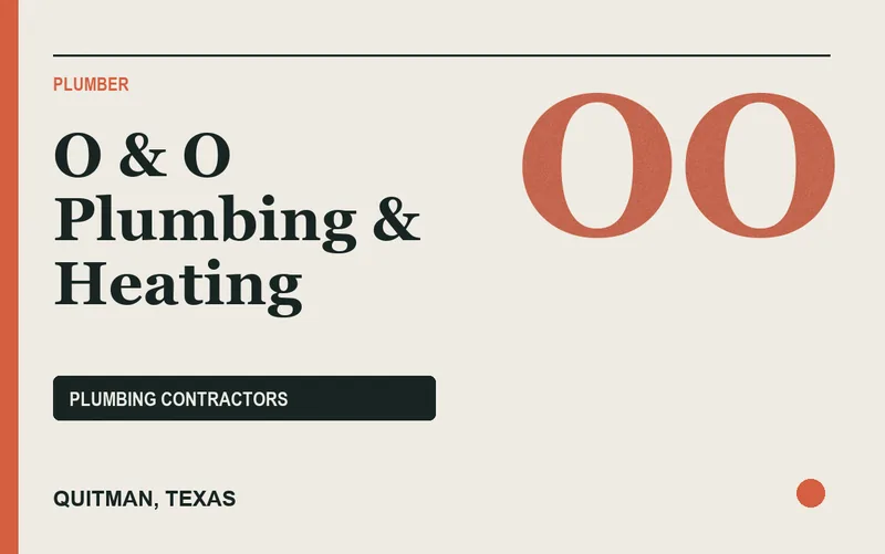 O & O Plumbing & Heating in Quitman, Texas