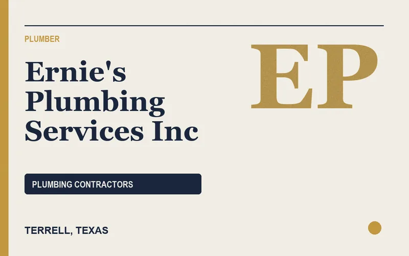 Ernie's Plumbing Services Inc in Terrell, Texas