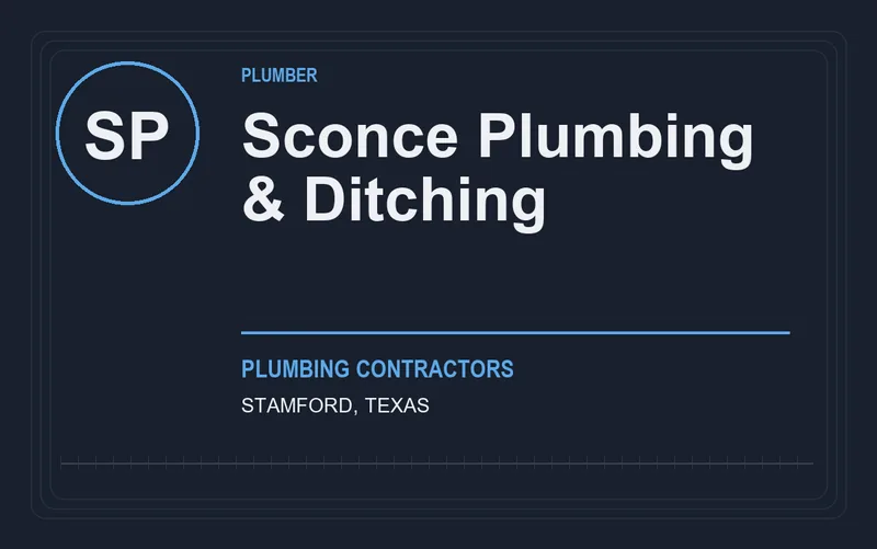 Sconce Plumbing & Ditching in Stamford, Texas