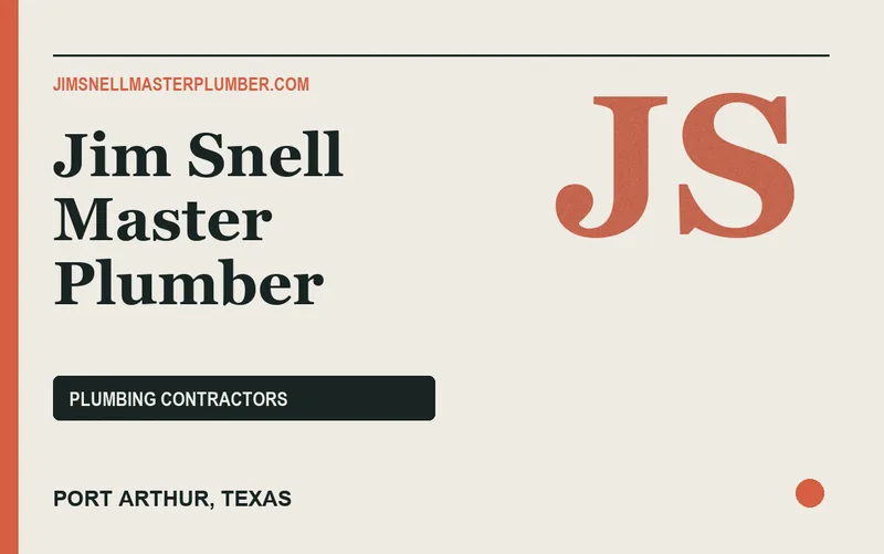 Jim Snell Master Plumber in Port Arthur, Texas