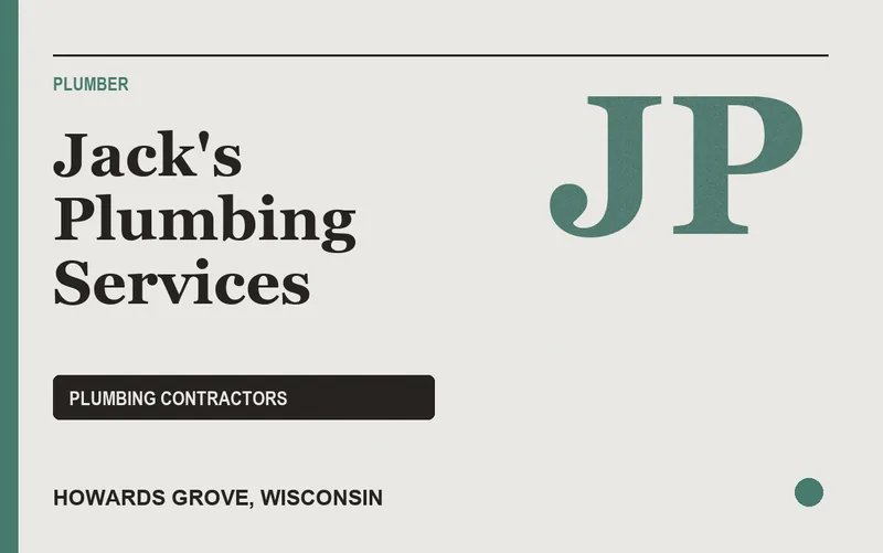Jack's Plumbing Services in Howards Grove, Wisconsin