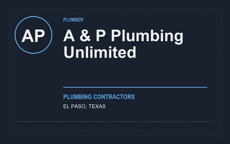 A & P Plumbing Unlimited in El Paso, Texas