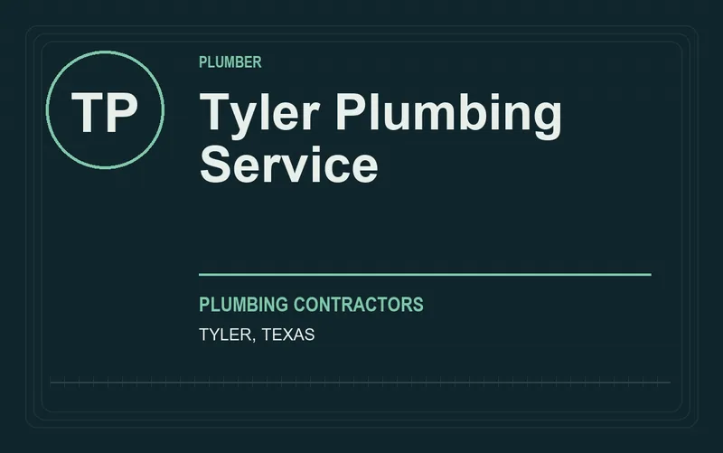 Tyler Plumbing Service in Tyler, Texas