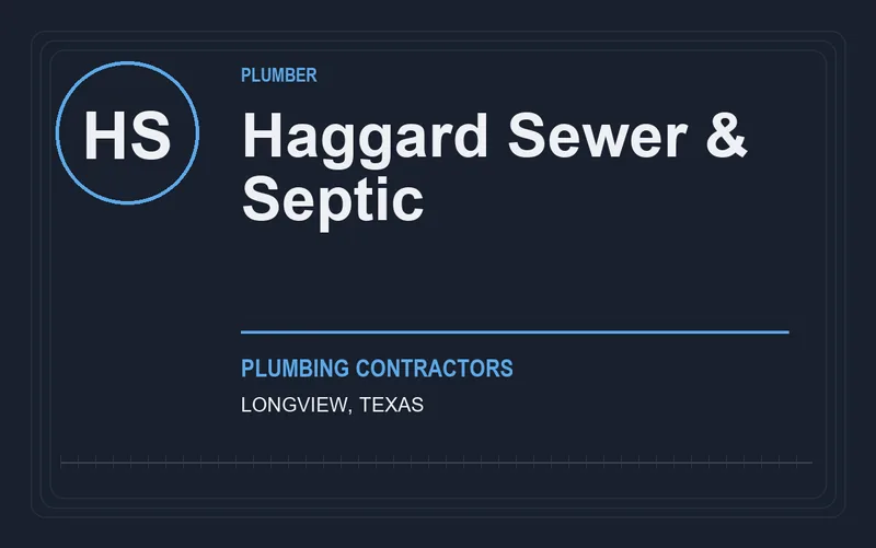 Haggard Sewer & Septic in Longview, Texas