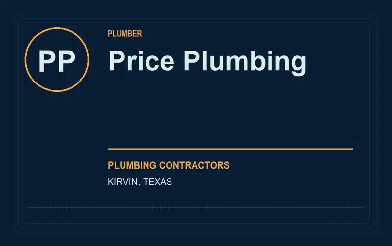 Price Plumbing in Kirvin, Texas