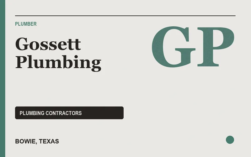 Gossett Plumbing in Bowie, Texas