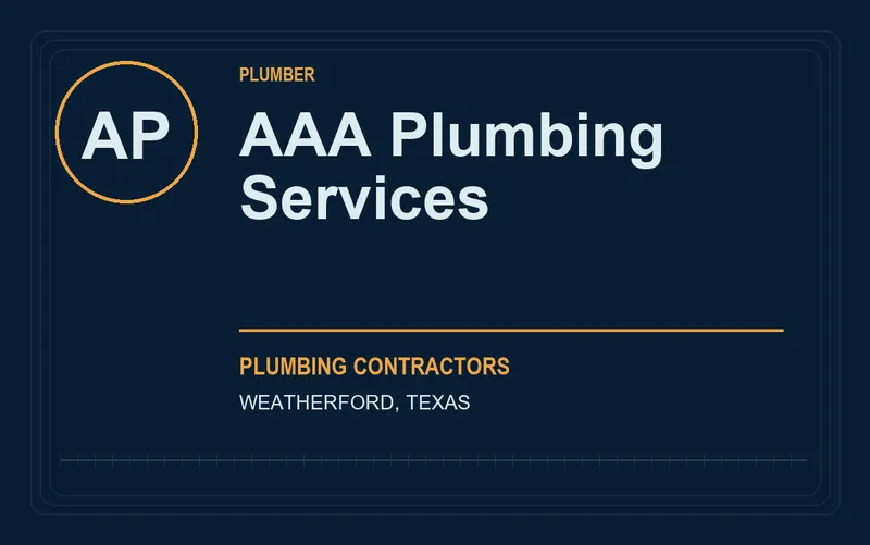 AAA Plumbing Services in Weatherford, Texas