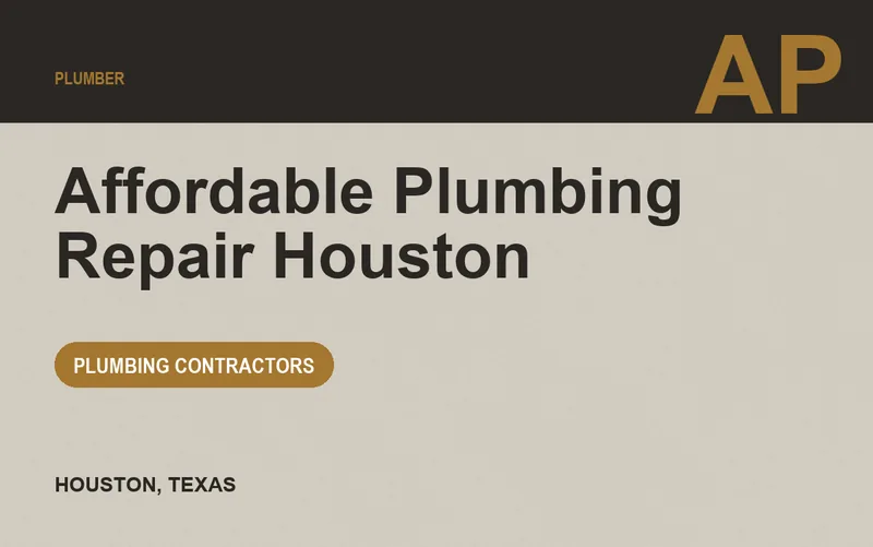 Affordable Plumbing Repair Houston in Houston, Texas