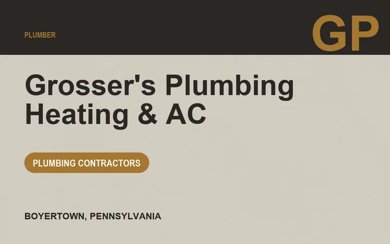 Grosser's Plumbing Heating & AC in Boyertown, Pennsylvania
