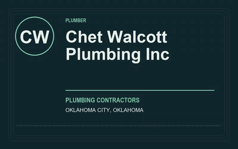 Chet Walcott Plumbing Inc in Oklahoma City, Oklahoma