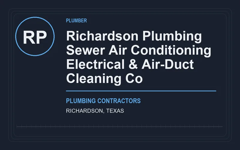 Richardson Plumbing Sewer Air Conditioning Electrical & Air-Duct Cleaning Co in Richardson, Texas