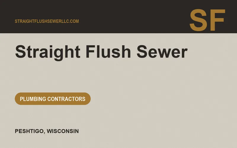 Straight Flush Sewer in Peshtigo, Wisconsin