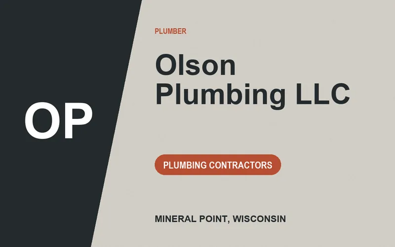 Olson Plumbing LLC in Mineral Point, Wisconsin