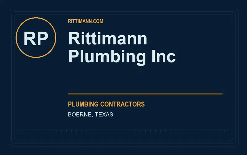 Rittimann Plumbing Inc in Boerne, Texas