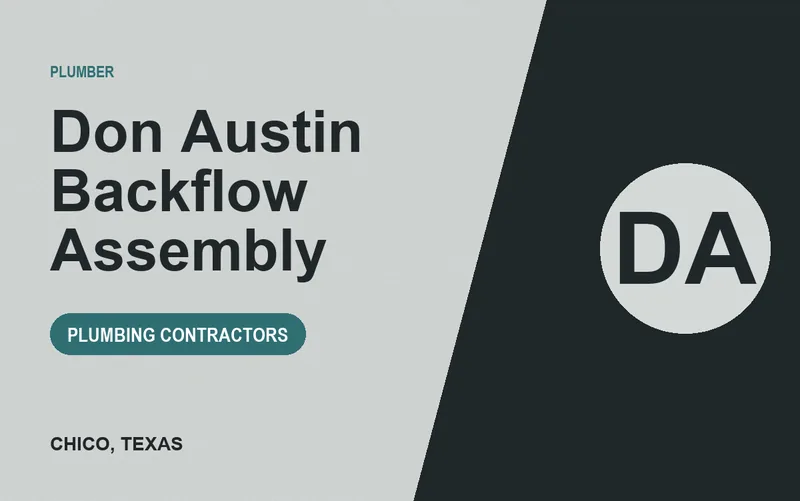 Don Austin Backflow Assembly in Chico, Texas