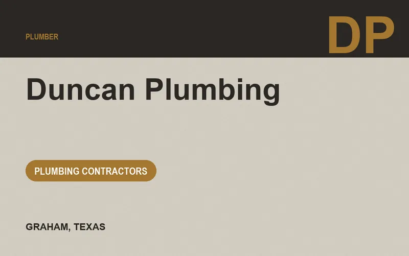 Duncan Plumbing in Graham, Texas